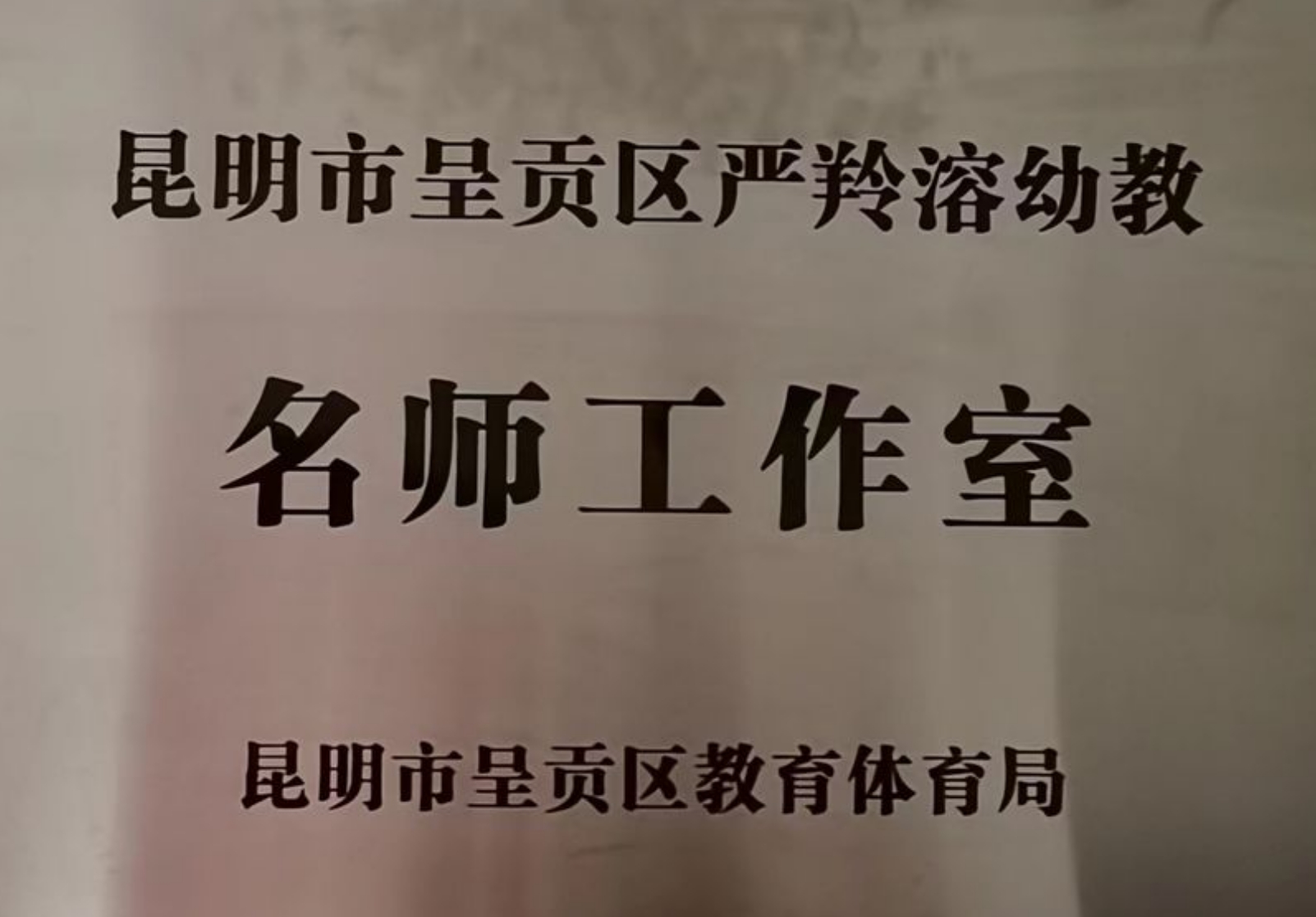 昆明市呈贡区严羚溶幼教名师工作室